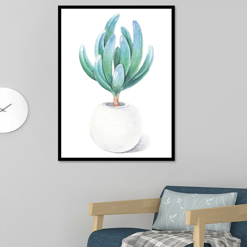 Nordic Bonsai Art Print Canvas Textured Pastel Color Wall Decor for Sitting Room Clearhalo 'Arts' 'Canvas Art' 1641108