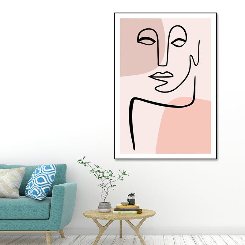 Nordic Style Teenagers Wall Decor Diversify Character Image in Light Color Canvas Clearhalo 'Arts' 'Canvas Art' 1641177