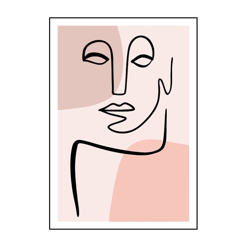 Nordic Style Teenagers Wall Decor Diversify Character Image in Light Color Canvas Clearhalo 'Arts' 'Canvas Art' 1641179