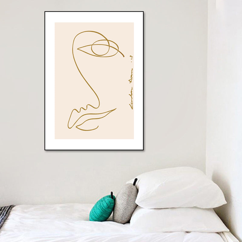 Nordic Style Teenagers Wall Decor Diversify Character Image in Light Color Canvas White Clearhalo 'Arts' 'Canvas Art' 1641190