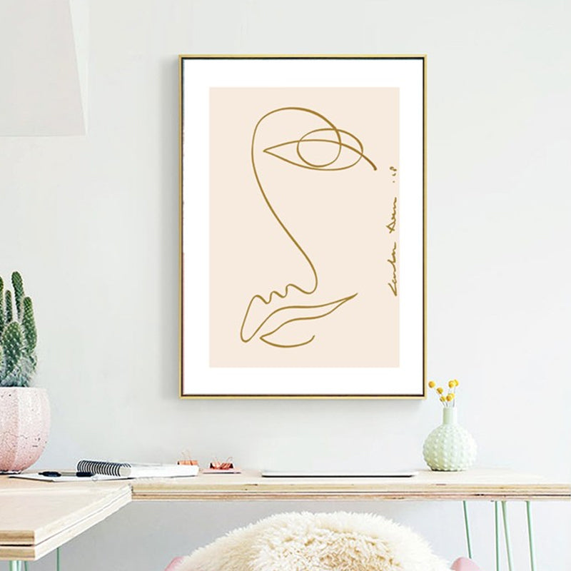 Nordic Style Teenagers Wall Decor Diversify Character Image in Light Color Canvas Clearhalo 'Arts' 'Canvas Art' 1641191