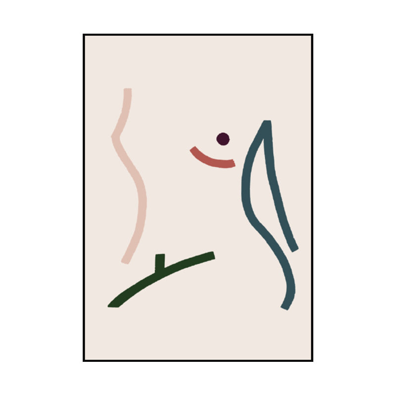 Nordic Style Teenagers Wall Decor Diversify Character Image in Light Color Canvas Clearhalo 'Arts' 'Canvas Art' 1641200