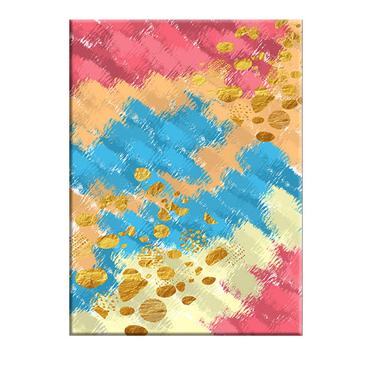 Abstract Painting Wall Decor Blue and Red Canvas Art Print for Living Room, Texture Clearhalo 'Art Gallery' 'Canvas Art' 'Contemporary Art Gallery' 'Modern' Arts' 1641295