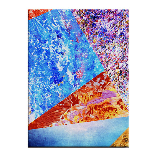 Modern Abstract Color-Block Painting Canvas Textured Blue Wall Art Print for Room Clearhalo 'Art Gallery' 'Canvas Art' 'Contemporary Art Gallery' 'Modern' Arts' 1641302
