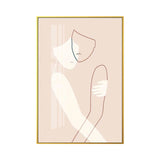 Nordic Style Hugging Figures Canvas Pink Textured Wall Art Print for Living Room Clearhalo 'Arts' 'Canvas Art' 1641337