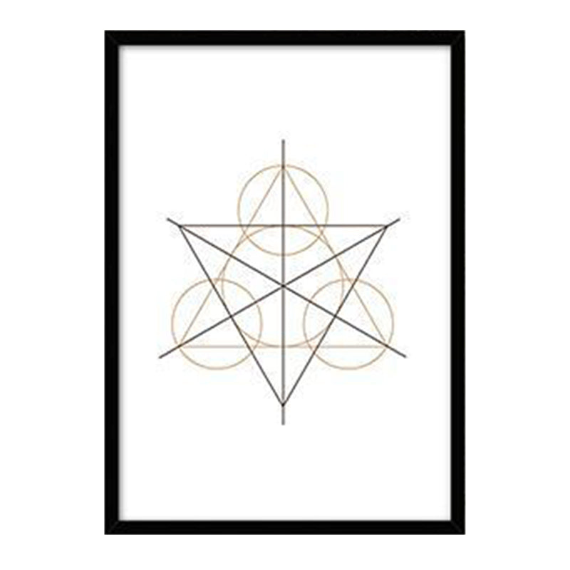 White Nordic Painting Geometry Wall Art Decor for Kitchen, Multiple Sizes Available Clearhalo 'Arts' 'Canvas Art' 1641351