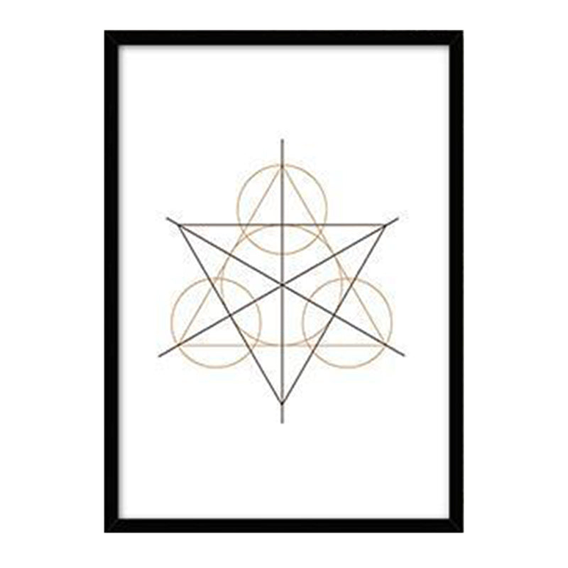 White Nordic Painting Geometry Wall Art Decor for Kitchen, Multiple Sizes Available Clearhalo 'Arts' 'Canvas Art' 1641351