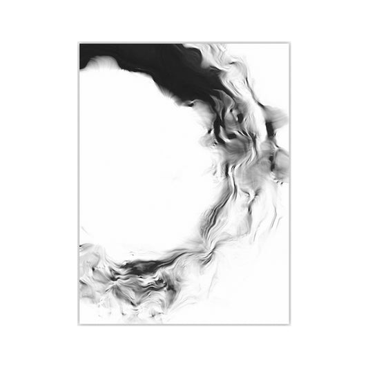 Textured Black Canvas Print Minimalism Smoke Painting Wall Art Decor for Family Room Clearhalo 'Art Gallery' 'Canvas Art' 'Contemporary Art Gallery' 'Contemporary Art' 'Minimalism' 'Minimalist Art Gallery' 'Scandinavian' Arts' 1641407