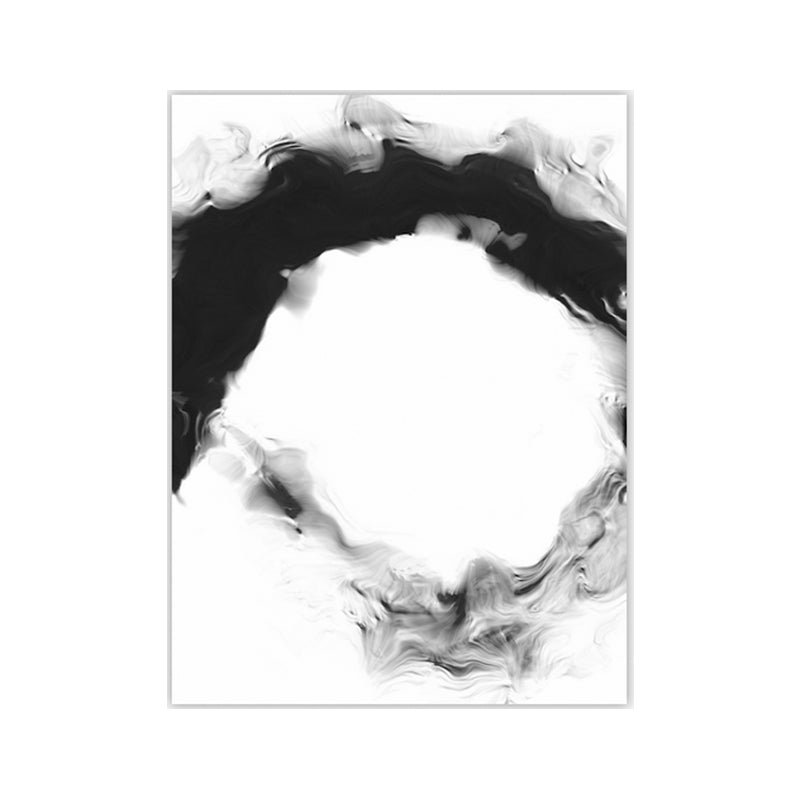 Textured Black Canvas Print Minimalism Smoke Painting Wall Art Decor for Family Room Clearhalo 'Art Gallery' 'Canvas Art' 'Contemporary Art Gallery' 'Contemporary Art' 'Minimalism' 'Minimalist Art Gallery' 'Scandinavian' Arts' 1641414