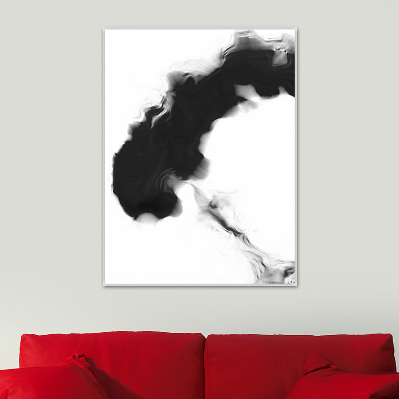 Textured Black Canvas Print Minimalism Smoke Painting Wall Art Decor for Family Room Black Design 3 Clearhalo 'Art Gallery' 'Canvas Art' 'Contemporary Art Gallery' 'Contemporary Art' 'Minimalism' 'Minimalist Art Gallery' 'Scandinavian' Arts' 1641418