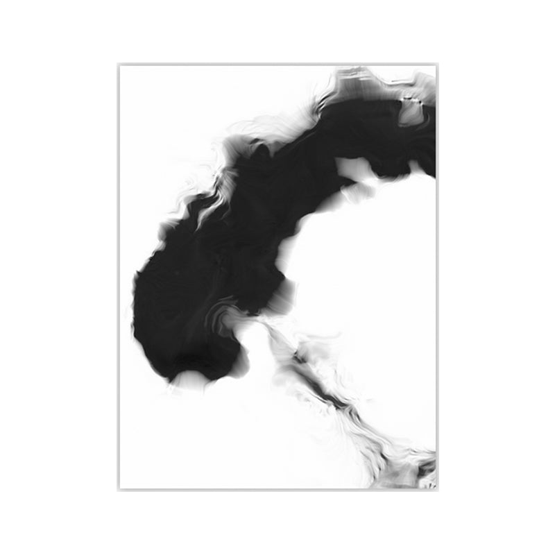 Textured Black Canvas Print Minimalism Smoke Painting Wall Art Decor for Family Room Clearhalo 'Art Gallery' 'Canvas Art' 'Contemporary Art Gallery' 'Contemporary Art' 'Minimalism' 'Minimalist Art Gallery' 'Scandinavian' Arts' 1641421