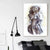 Grey Minimalism Wall Art Print the Hug of Lover from Back Painting for Girls Bedroom Grey Clearhalo 'Art Gallery' 'Canvas Art' 'Contemporary Art Gallery' 'Contemporary Art' 'Minimalism' 'Minimalist Art Gallery' 'Scandinavian' Arts' 1641488