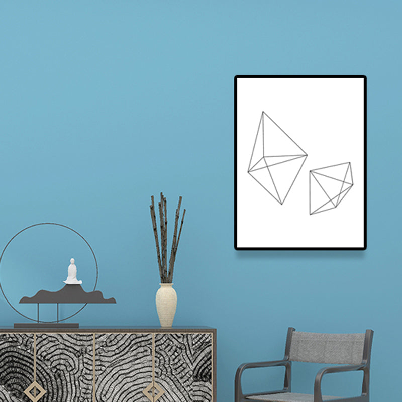 White Various Geometry Pattern Art Textured Painting for Bedroom, Multiple Sizes Available Clearhalo 'Arts' 'Canvas Art' 1641531