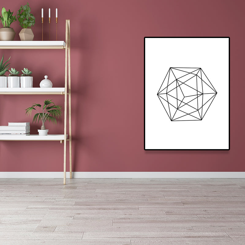 White Various Geometry Pattern Art Textured Painting for Bedroom, Multiple Sizes Available White Design 4 Clearhalo 'Arts' 'Canvas Art' 1641544