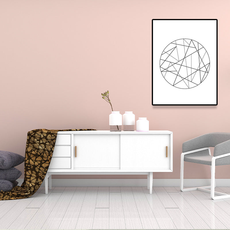 White Various Geometry Pattern Art Textured Painting for Bedroom, Multiple Sizes Available Clearhalo 'Arts' 'Canvas Art' 1641552