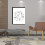 White Various Geometry Pattern Art Textured Painting for Bedroom, Multiple Sizes Available