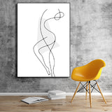 Dancing Figure Image Wall Decor Nordic Textured Bedroom Canvas, Multiple Size Options Clearhalo 'Arts' 'Canvas Art' 1641601