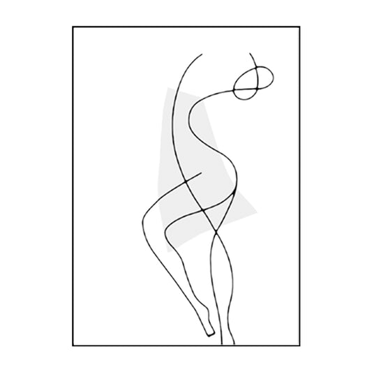 Dansende figuur afbeelding wanddecor Noordse gestructureerde slaapkamer canvas, meerdere grootte opties