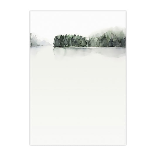 Riverside Forest Painting Canvas Textured Minimalistic Living Room Wall Art Decor in Grey Clearhalo 'Art Gallery' 'Canvas Art' 'Contemporary Art Gallery' 'Modern' Arts' 1641610