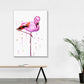 Flamingo Wall Art Nordic Textured Canvas Print in Pink on White for Living Room Clearhalo 'Arts' 'Canvas Art' 1641615