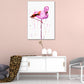 Flamingo Wall Art Nordic Textured Canvas Print in Pink on White for Living Room Clearhalo 'Arts' 'Canvas Art' 1641616