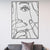 Scandinavian Face and Hand Painting Canvas Textured Gray Wall Art Decor for Bathroom Grey Clearhalo 'Arts' 'Canvas Art' 1641621