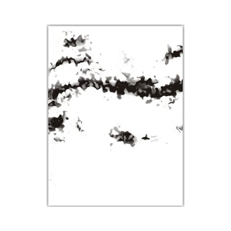 Smoke Abstract Wall Decor Minimalist Textured Canvas Wall Art in Black and White Clearhalo 'Art Gallery' 'Canvas Art' 'Contemporary Art Gallery' 'Contemporary Art' 'Minimalism' 'Minimalist Art Gallery' 'Scandinavian' Arts' 1641671