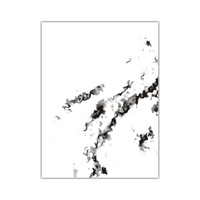 Smoke Abstract Wall Decor Minimalist Textured Canvas Wall Art in Black and White Clearhalo 'Art Gallery' 'Canvas Art' 'Contemporary Art Gallery' 'Contemporary Art' 'Minimalism' 'Minimalist Art Gallery' 'Scandinavian' Arts' 1641678