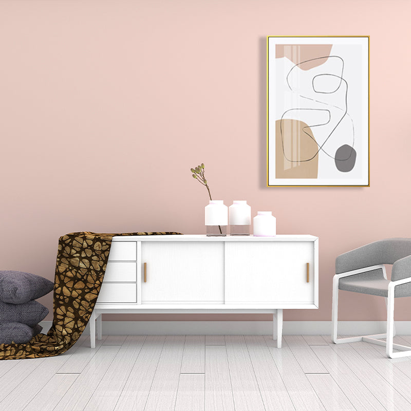 Brown Abstract Pattern Canvas Pencil Scandinavian Textured Wall Art for Guest Room Brown Clearhalo 'Arts' 'Canvas Art' 1641682