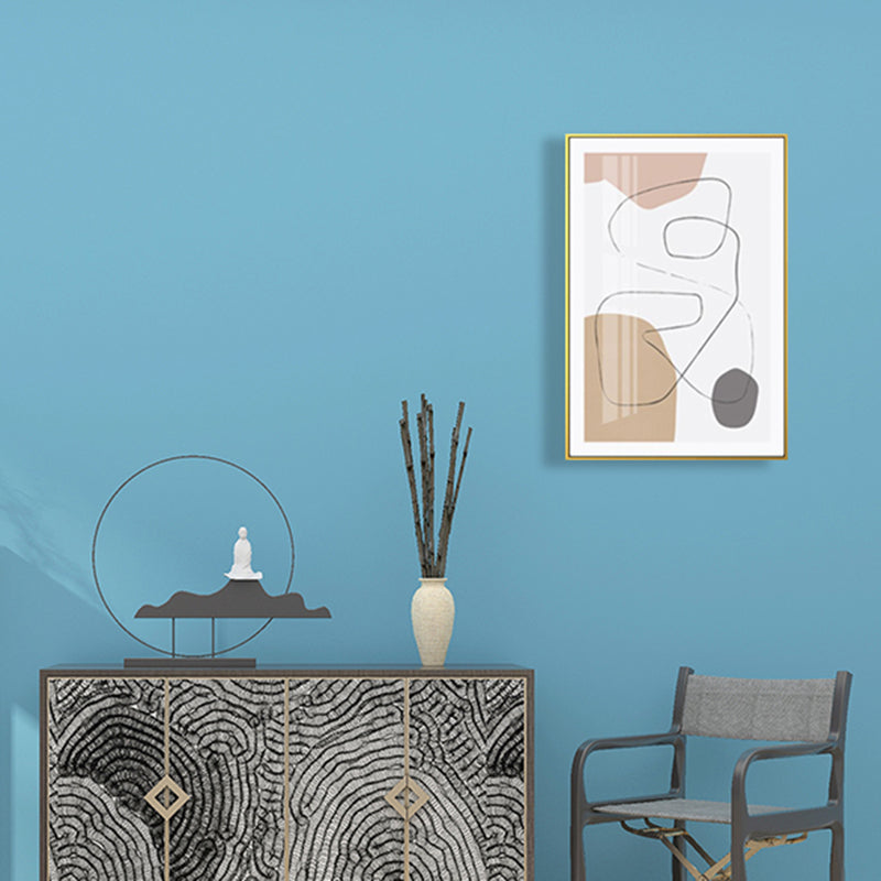 Brown Abstract Pattern Canvas Pencil Scandinavian Textured Wall Art for Guest Room Clearhalo 'Arts' 'Canvas Art' 1641683