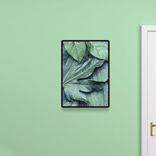 Farmhouse Leaf Print Wall Art Canvas Textured Green Wall Decoration for Family Room Green Clearhalo 'Art Gallery' 'Canvas Art' 'Country Art Gallery' 'French Country' 'Rustic' Arts' 1641717