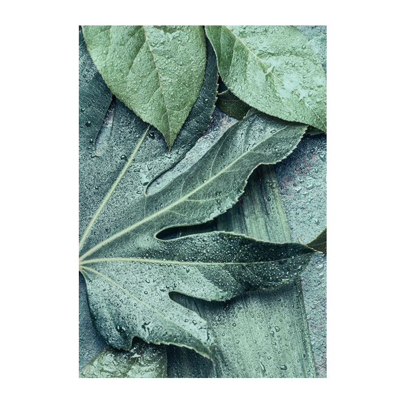 Farmhouse Leaf Print Wall Art Canvas Textured Green Wall Decoration for Family Room Clearhalo 'Art Gallery' 'Canvas Art' 'Country Art Gallery' 'French Country' 'Rustic' Arts' 1641720