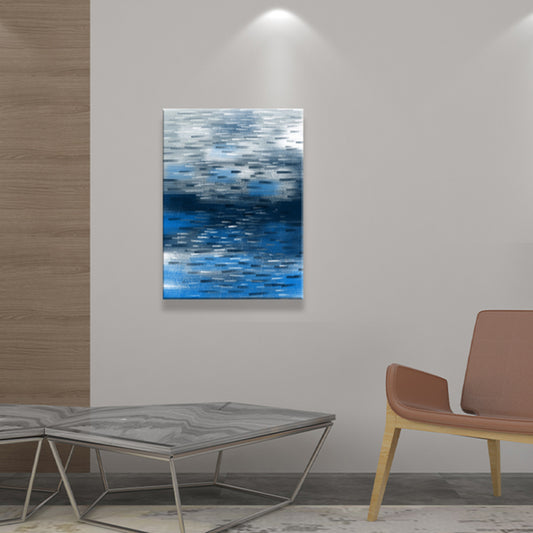 Beautiful Abstract Artwork Painting for House Interior Brush Stroke Wall Decor in Blue Clearhalo 'Art Gallery' 'Canvas Art' 'Contemporary Art Gallery' 'Modern' Arts' 1641767
