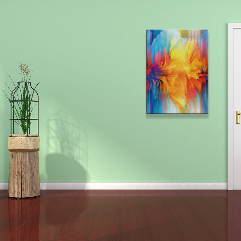 Blossom Canvas Wall Art Modern Style Fascinating Abstract Painting in Yellow and Blue Clearhalo 'Art Gallery' 'Canvas Art' 'Contemporary Art Gallery' 'Modern' Arts' 1641774