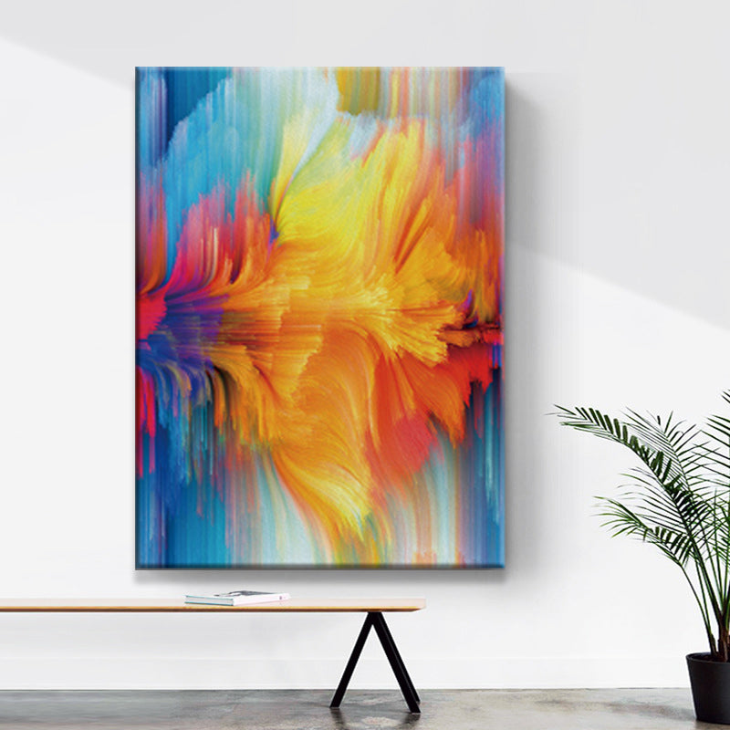 Blossom Canvas Wall Art Modern Style Fascinating Abstract Painting in Yellow and Blue Clearhalo 'Art Gallery' 'Canvas Art' 'Contemporary Art Gallery' 'Modern' Arts' 1641775