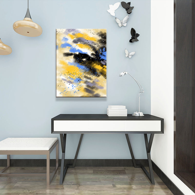 Modernist Canvas Print Yellow Abstract Oil Painting Wall Art for Family Room Clearhalo 'Art Gallery' 'Canvas Art' 'Contemporary Art Gallery' 'Modern' Arts' 1641810