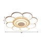 31.5"/39" Wide Flower Flushmount Simple Acrylic LED White Flush Ceiling Light in Warm/White/Natural Light Clearhalo 'Ceiling Lights' 'Close To Ceiling Lights' 'Close to ceiling' 'Semi-flushmount' Lighting' 164228