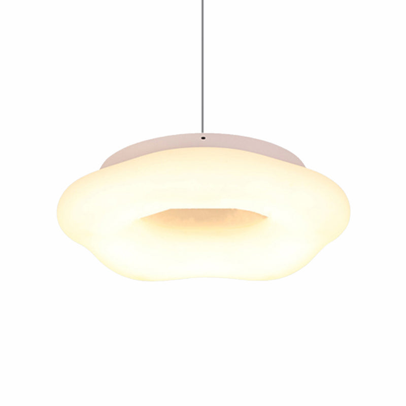 18"/21.5" Wide Cloud Drop Pendant Acrylic LED White Pendant Ceiling Light for Living Room Clearhalo 'Ceiling Lights' 'Modern Pendants' 'Modern' 'Pendant Lights' 'Pendants' Lighting' 164343