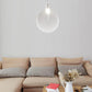 Sliver Ball Hanging Ceiling Light Nordic 1 Light Brown/Green/Yellow Glass Suspension Pendant for Living Room Clearhalo 'Ceiling Lights' 'Modern Pendants' 'Modern' 'Pendant Lights' 'Pendants' Lighting' 164382