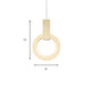 8"/12"/16" Dia Gold Ring Pendant Light Modern 1 Light Acrylic Ceiling Lighting Fixture Clearhalo 'Ceiling Lights' 'Modern Pendants' 'Modern' 'Pendant Lights' 'Pendants' Lighting' 164466