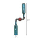 Glass Gray/Blue Wall Sconce Light Wine Bottle 2 Lights Industrial Style Wall Mount Light for Living Room Clearhalo 'Cast Iron' 'Glass' 'Industrial wall lights' 'Industrial' 'Middle century wall lights' 'Modern' 'Tiffany' 'Traditional wall lights' 'Wall Lamps & Sconces' 'Wall Lights' Lighting' 164554