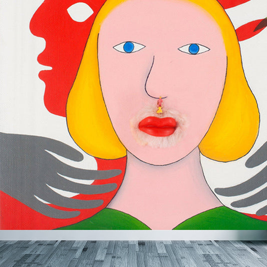 Figure Printed Wall Mural Modern Art Decorative Living Room Wall Covering, Custom Clearhalo 'Wall Decor' 'Wall Mural' 1646247