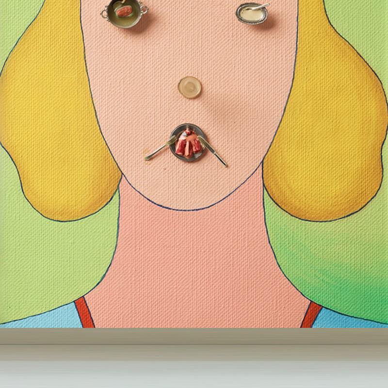 Figure Printed Wall Mural Modern Art Decorative Living Room Wall Covering, Custom Clearhalo 'Wall Decor' 'Wall Mural' 1646251