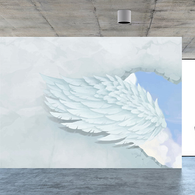 Spreading Wing Mural Decal Soft Color Contemporary Wall Covering for Living Room Clearhalo 'Wall Decor' 'Wall Mural' 1646337