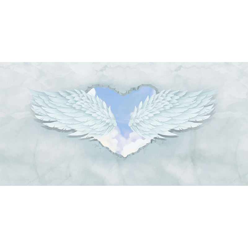 Spreading Wing Mural Decal Soft Color Contemporary Wall Covering for Living Room Clearhalo 'Wall Decor' 'Wall Mural' 1646338