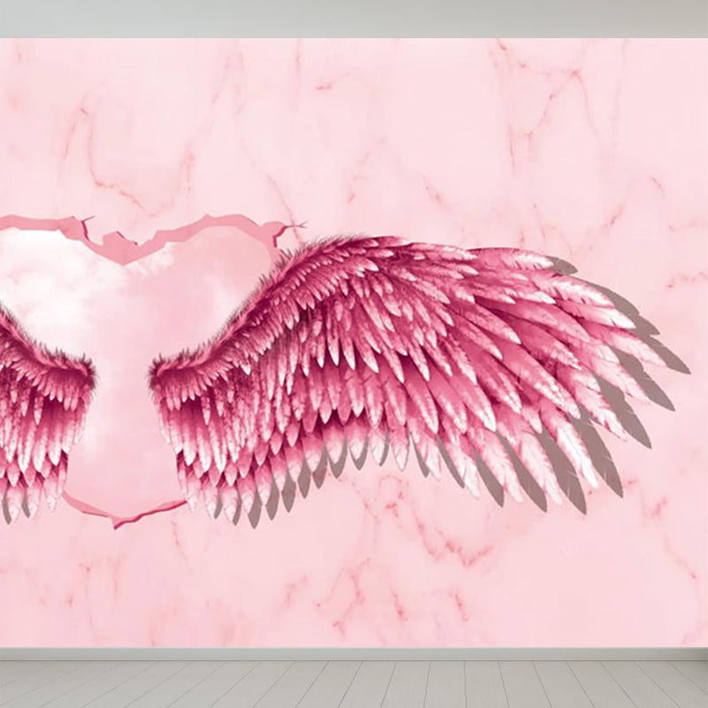 Spreading Wing Mural Decal Soft Color Contemporary Wall Covering for Living Room Clearhalo 'Wall Decor' 'Wall Mural' 1646341