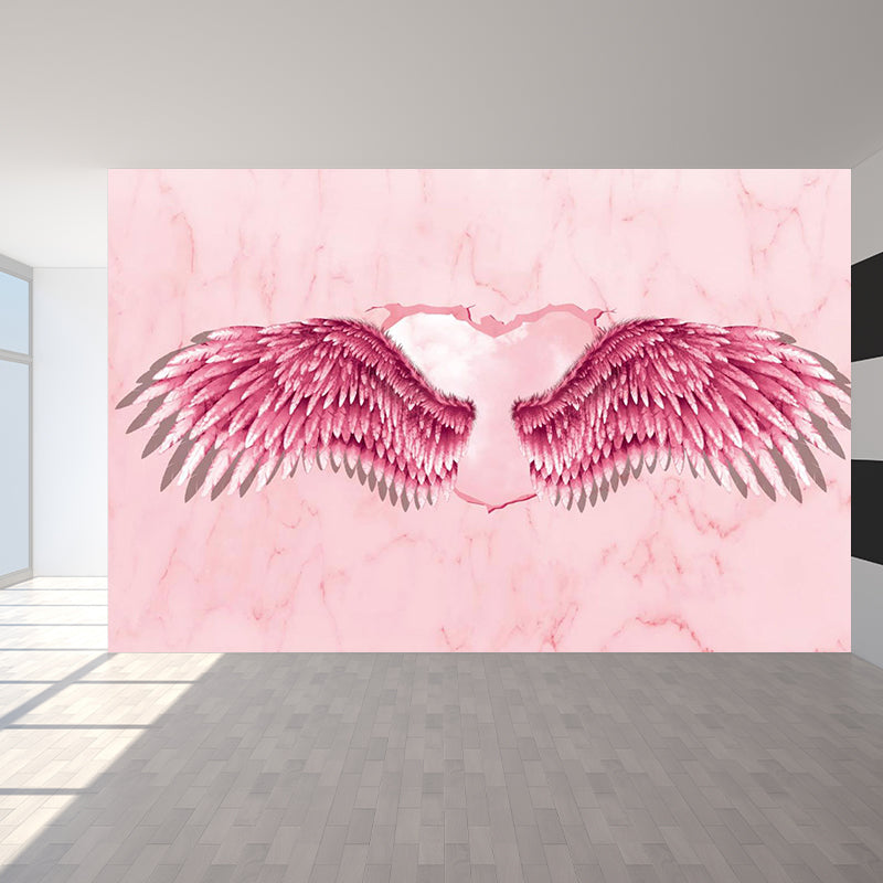 Spreading Wing Mural Decal Soft Color Contemporary Wall Covering for Living Room Clearhalo 'Wall Decor' 'Wall Mural' 1646342