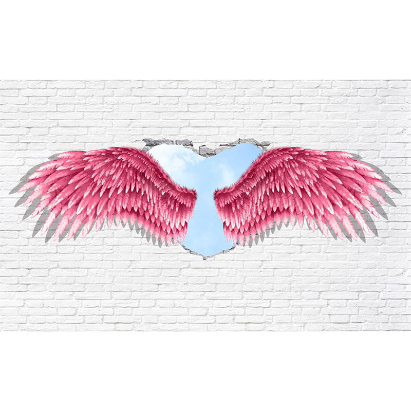 Spreading Wing Mural Decal Soft Color Contemporary Wall Covering for Living Room Clearhalo 'Wall Decor' 'Wall Mural' 1646348