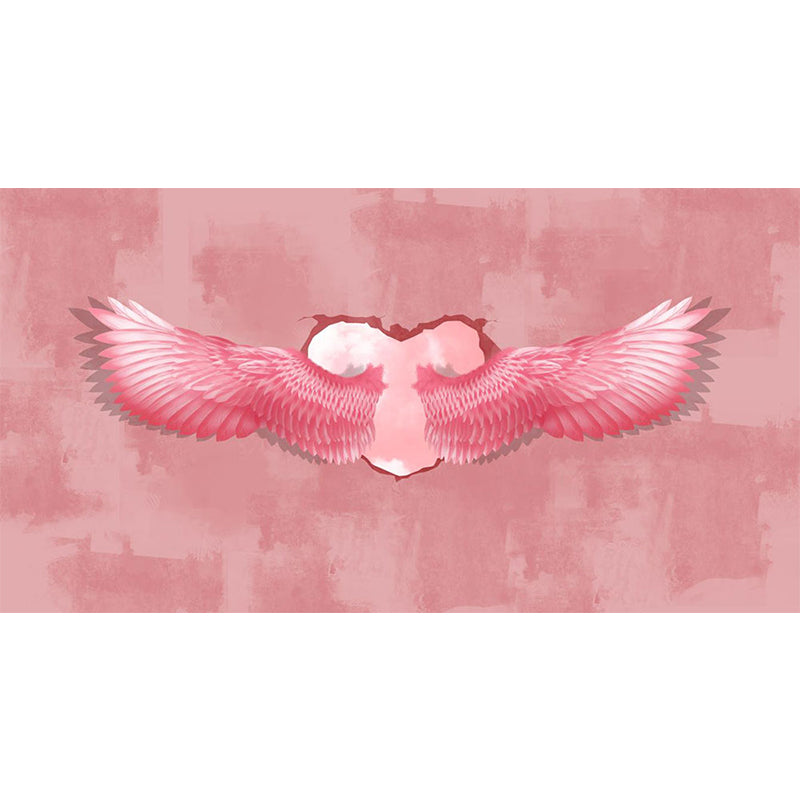 Spreading Wing Mural Decal Soft Color Contemporary Wall Covering for Living Room Clearhalo 'Wall Decor' 'Wall Mural' 1646353