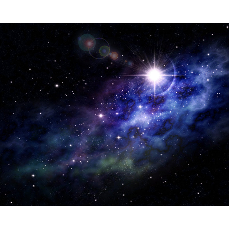 Large Constellations Scene Wall Mural Modern Outer Space Wall Covering in Purple Clearhalo 'Wall Decor' 'Wall Mural' 1646463